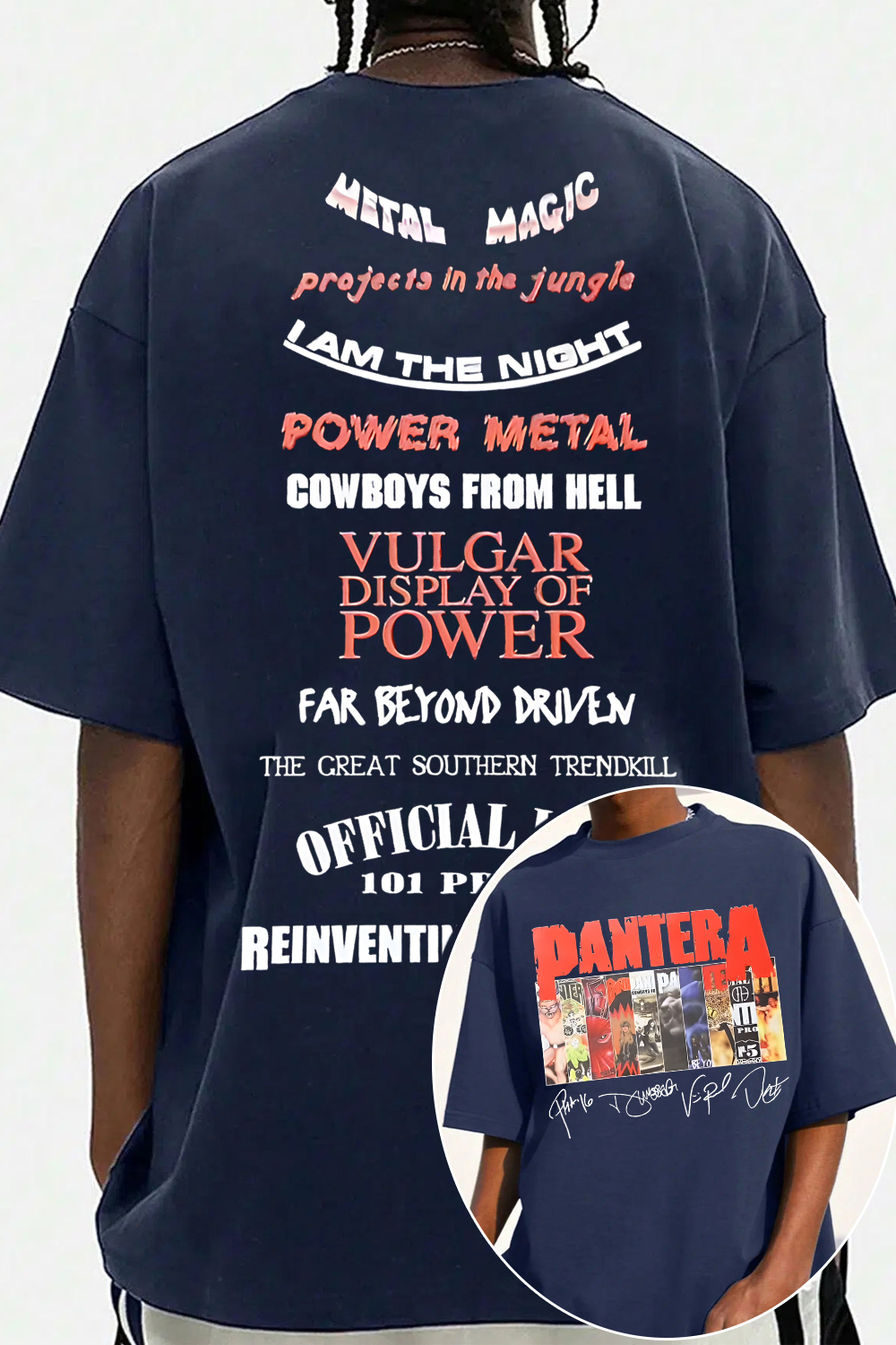 Pantera 2-side printed short-sleeved T-shirt