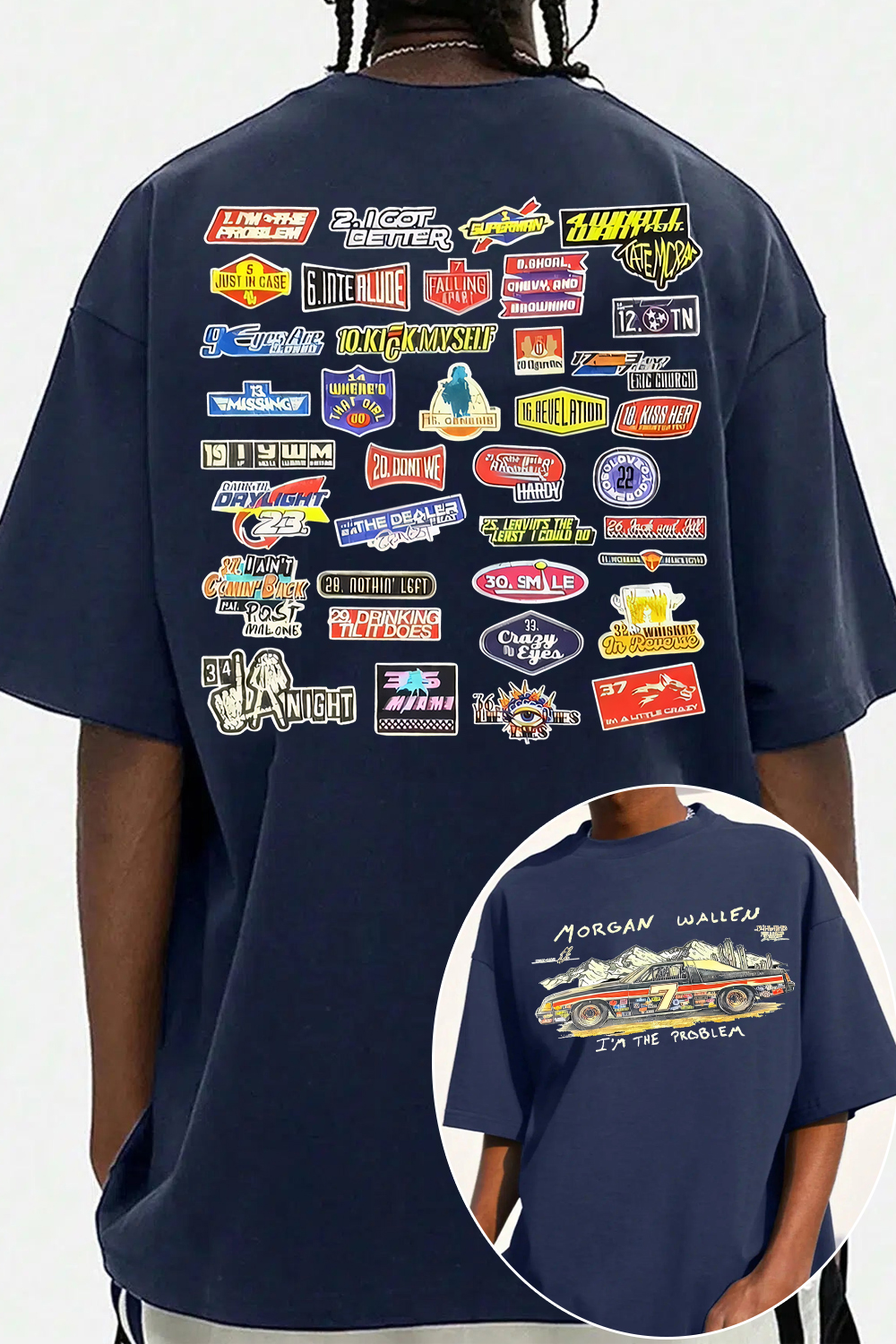 Morgan Wallen concert 2-sided t-shirt