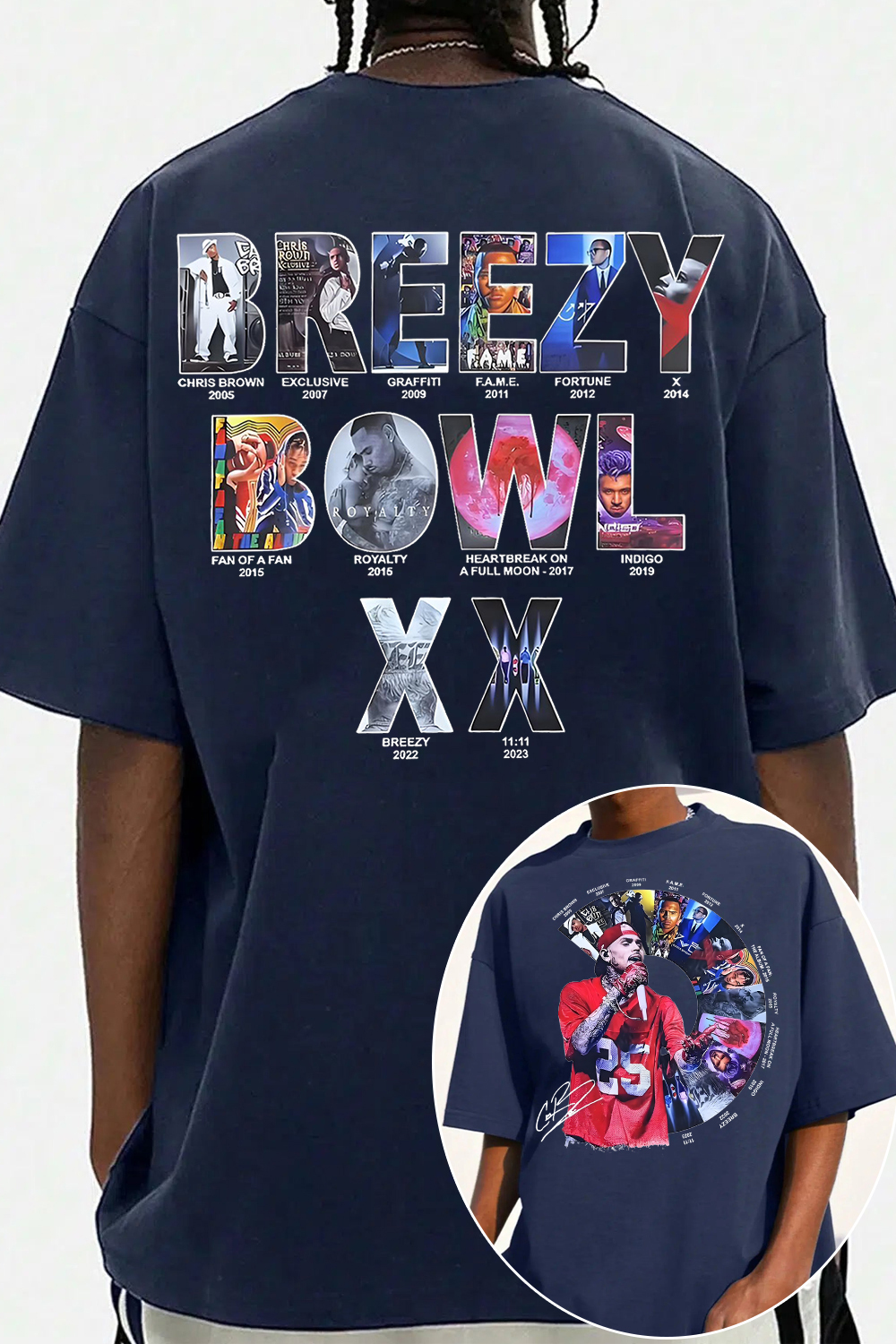 cb 2-side printed Tee For Men