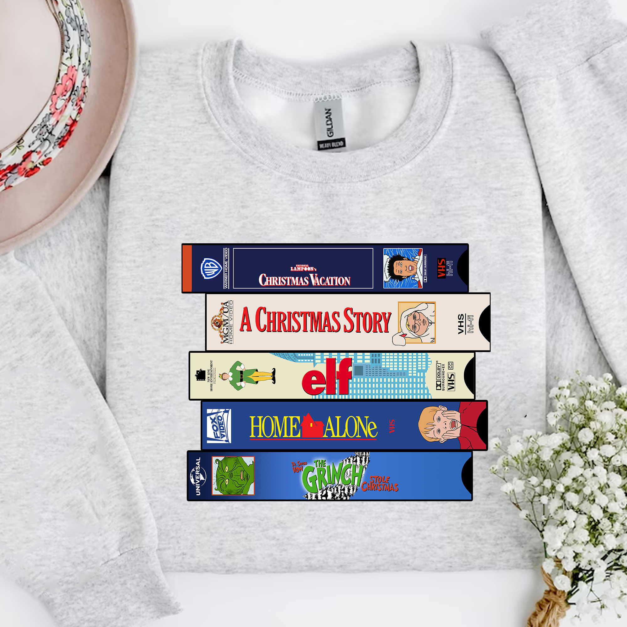 Christmas Movie VHS  Sweatshirt