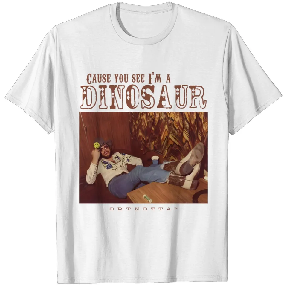 Dinosaur Hank Williams Jr. Bocephus, Western Southern Retro Boho Hippie T-Shirt-MEN