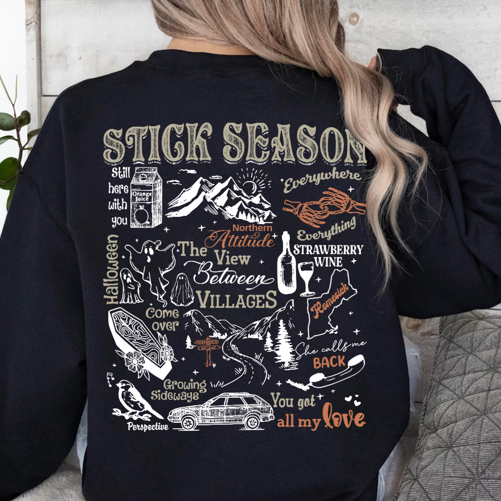 Stick Season Orange Noah Kahan 2 Side Sweatshirt
