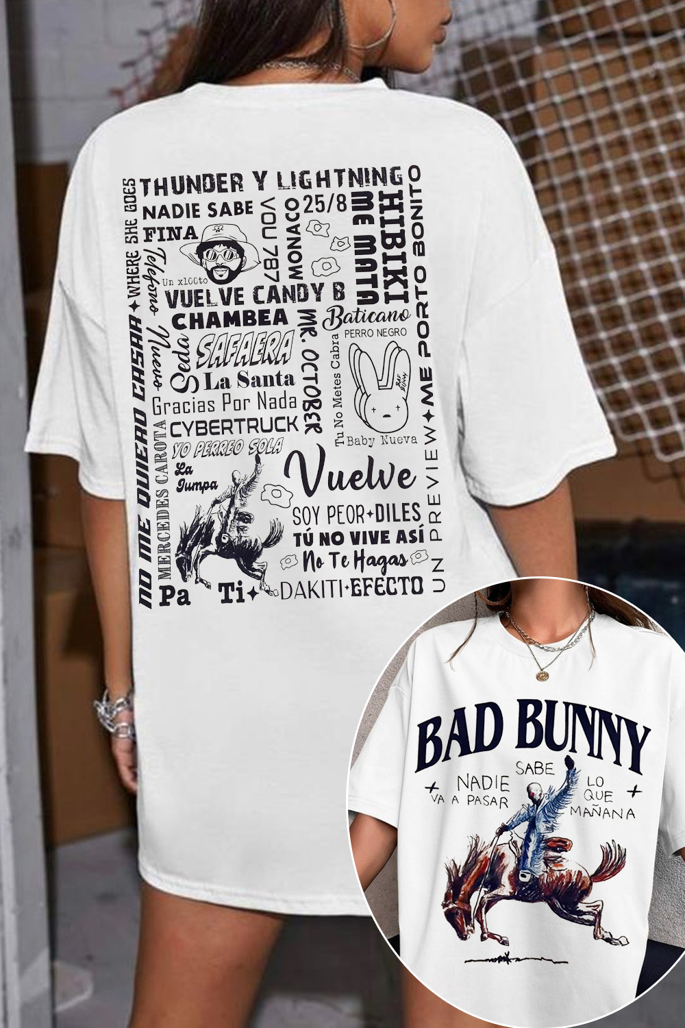 bad bunny retro song T-shirt