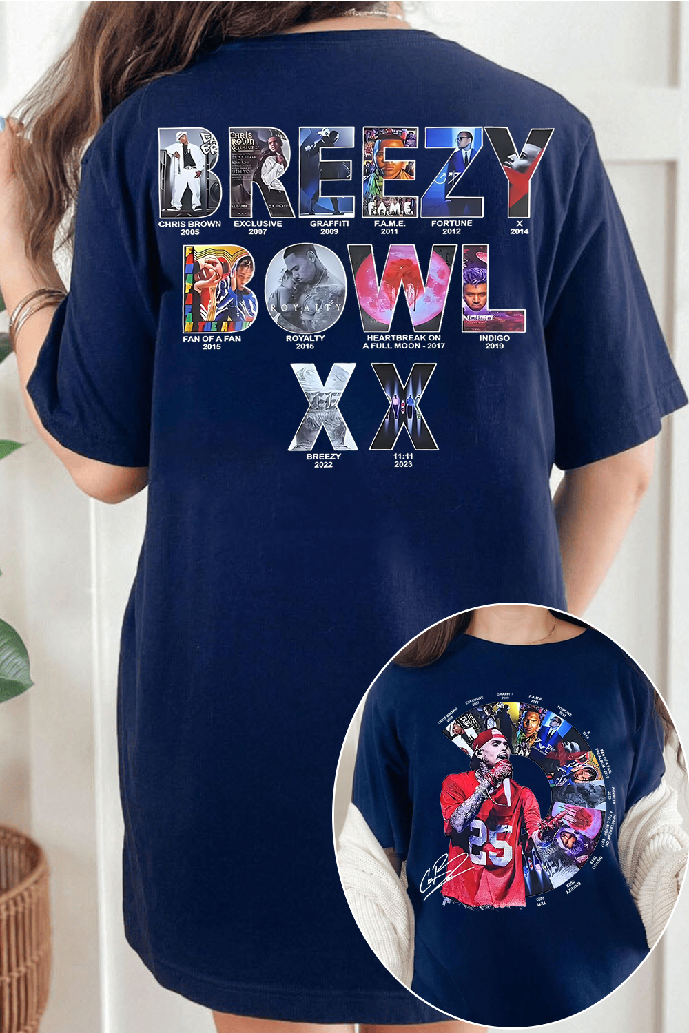 cb 2-side printed Tee For Women