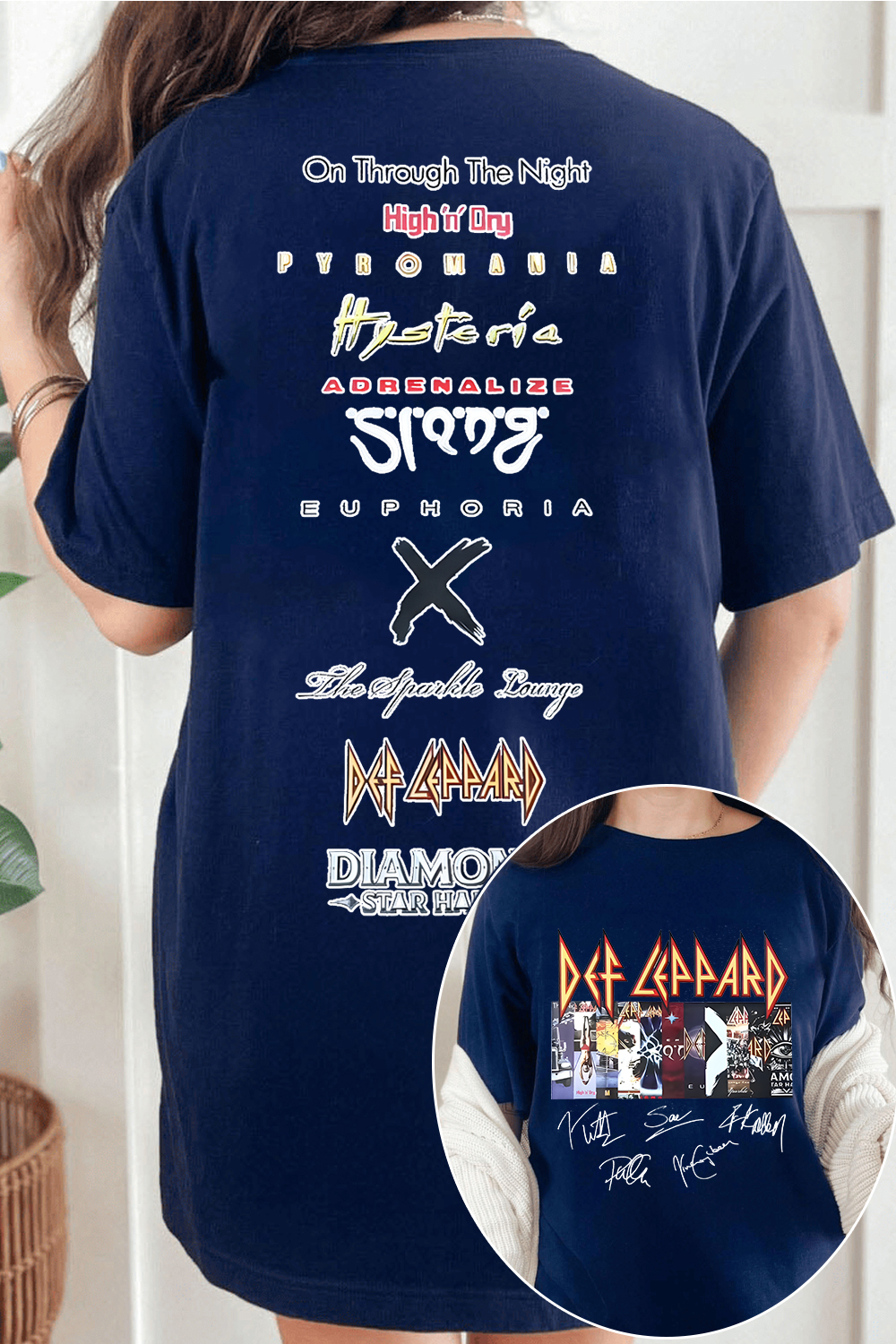 Defleppard 2-sided women printed tee