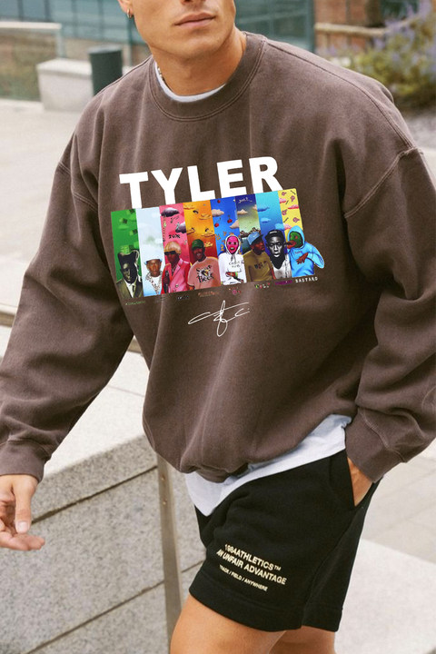 Tyler cartoon print crew neck sweatshirt