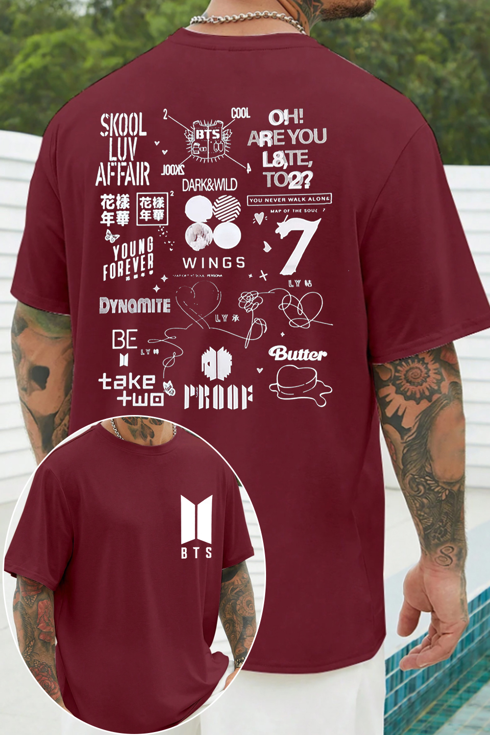 BTS double-sided printed T-shirt