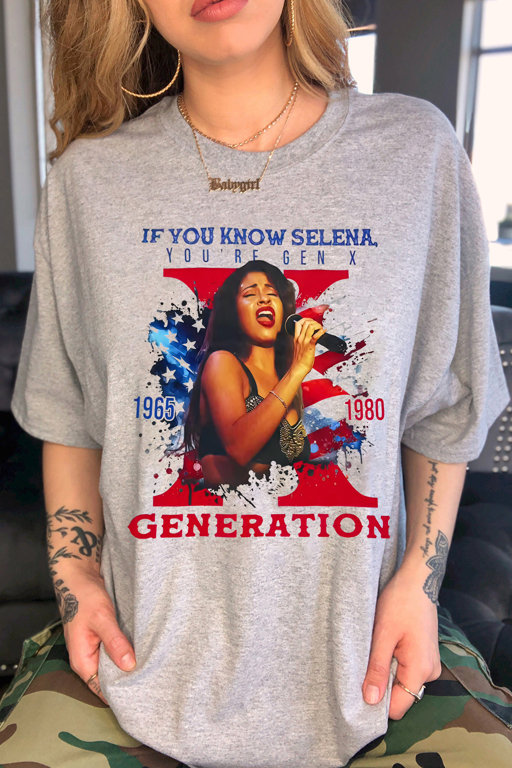selenaquintanilla Print Short Sleeve T-Shirt