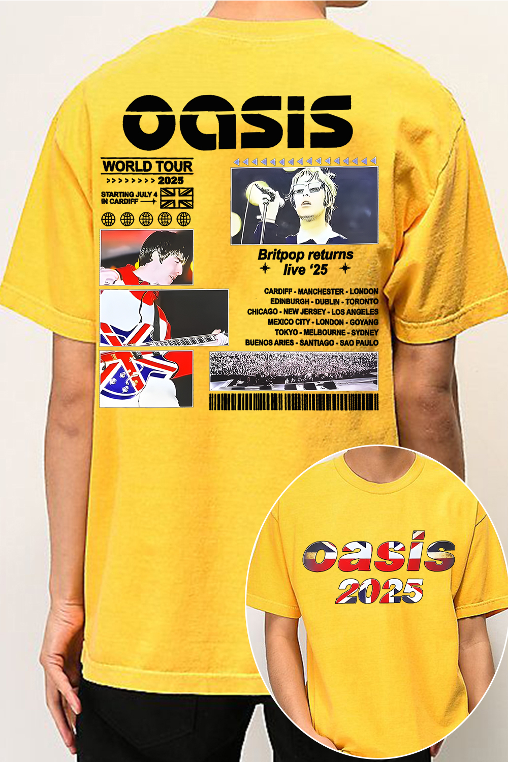 Oasis live tour tee