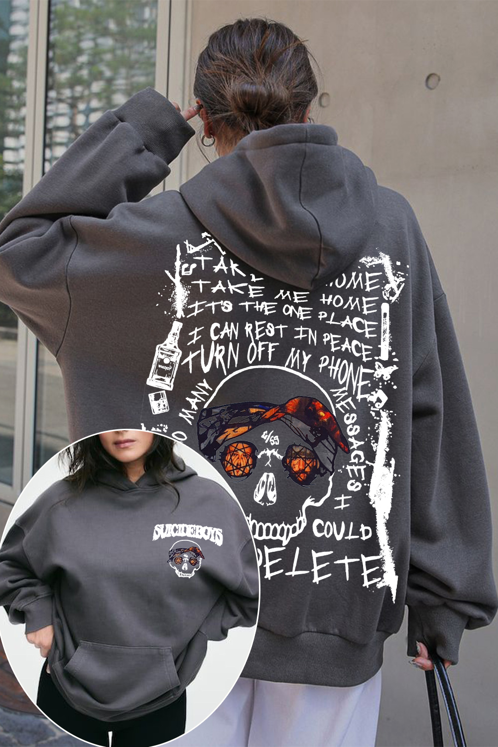 $uicideboy$Double-sided printed women's sweatshirt