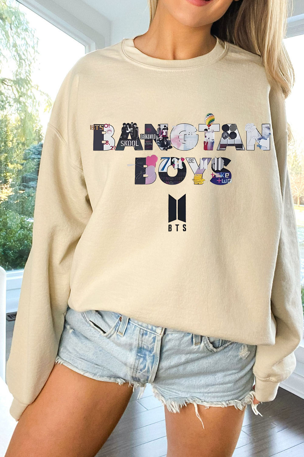 bts crew neck sweatshirt