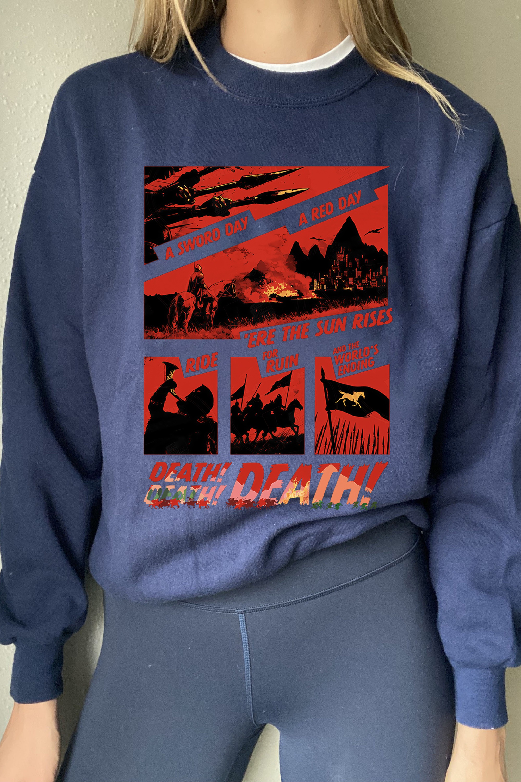 Lord of the Rings-Cycling Print Sweatshirt