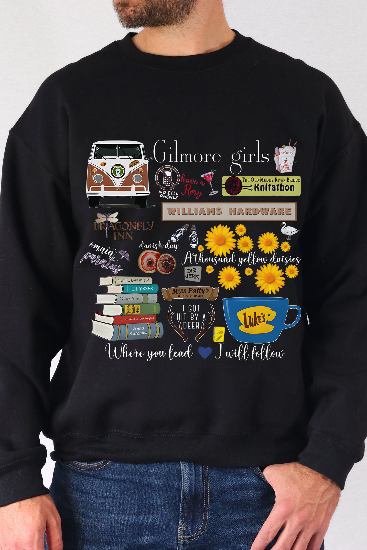 Vintage Stars Hollow Men Sweatshirt, Gilmore Girls