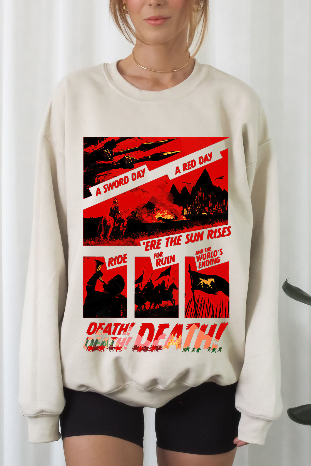 Lord of the Rings-Cycling Print Sweatshirt