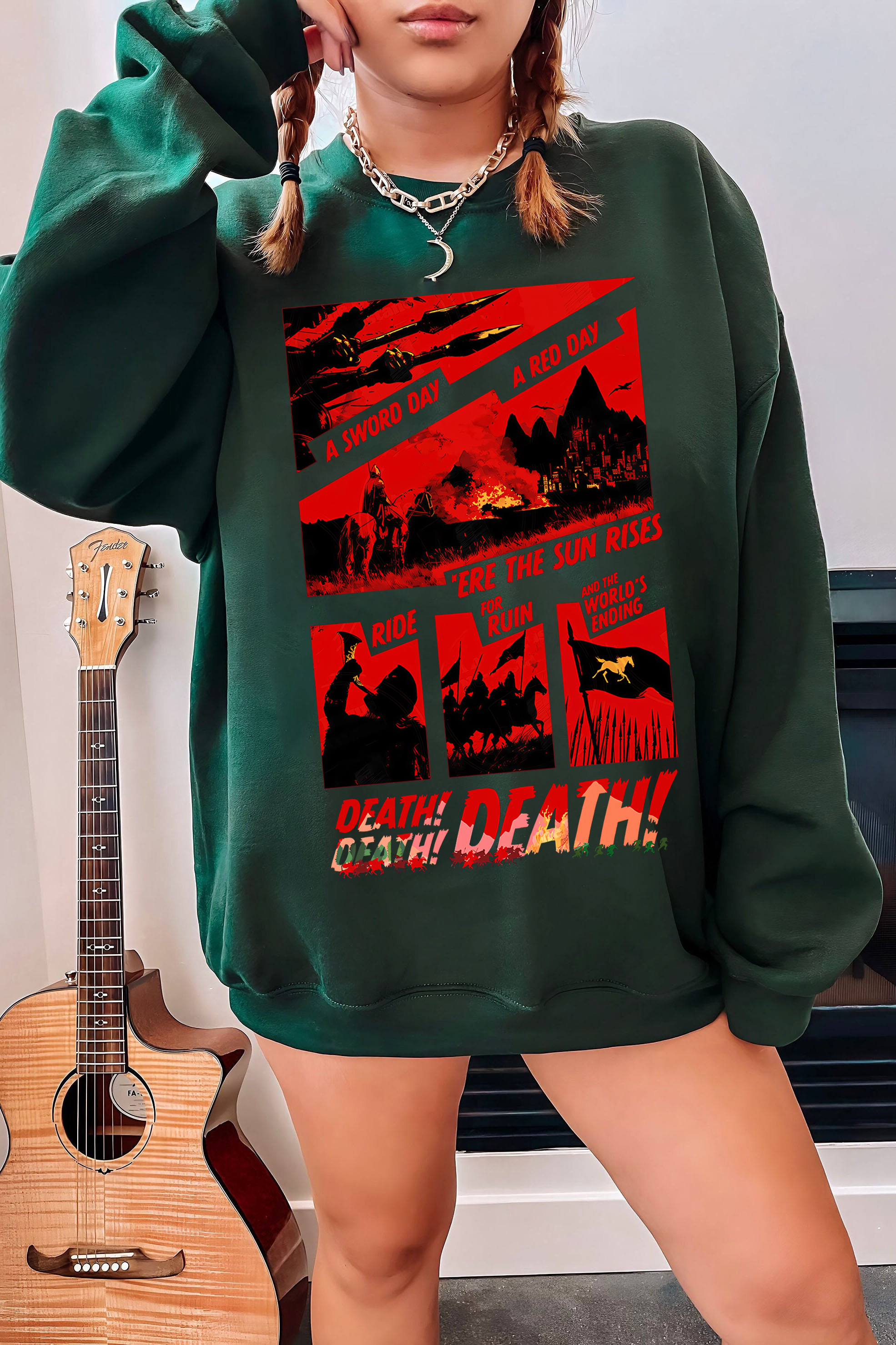 Lord of the Rings-Cycling Print Sweatshirt