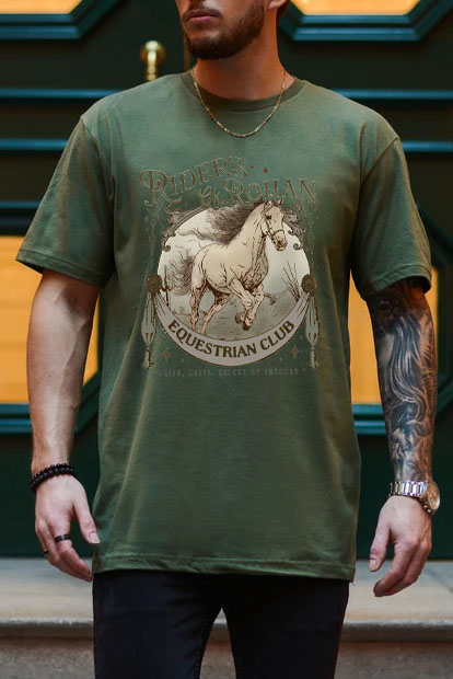 Riders Of Rohan Equestrian Club Tee For Men