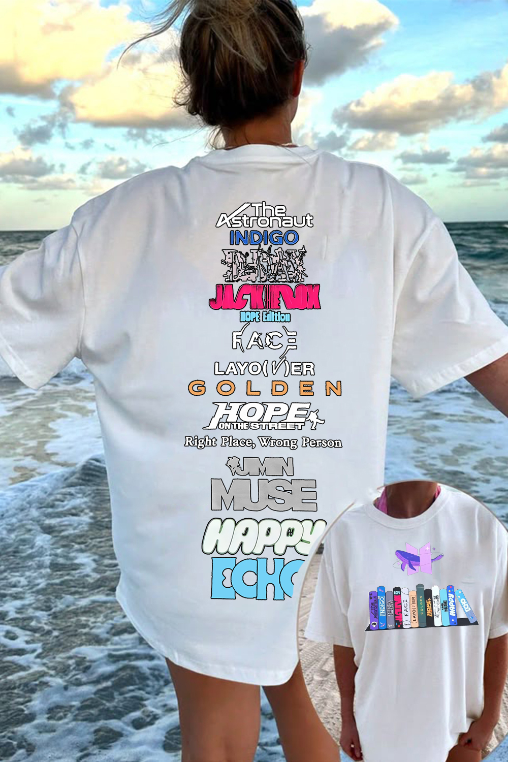 Bts 12th anniversary printed short-sleeved T-shirt