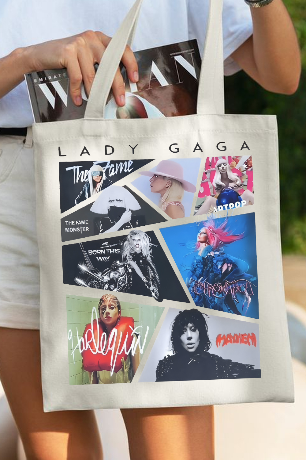 Lady Gaga Album Merch Canvas Bag