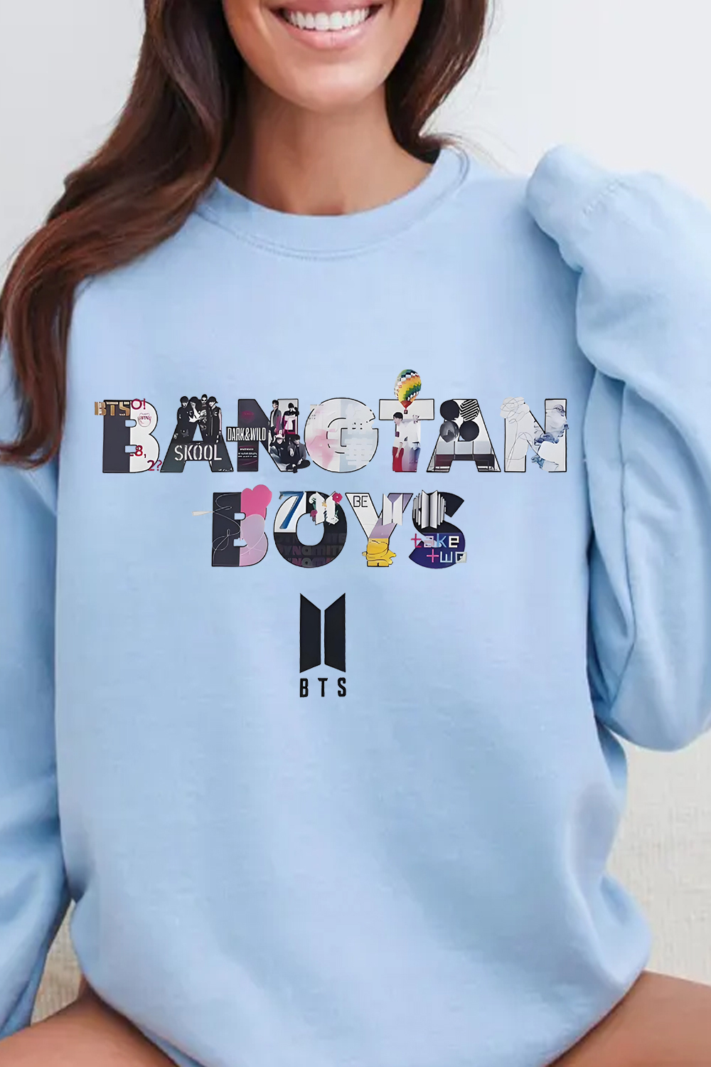 bts crew neck sweatshirt