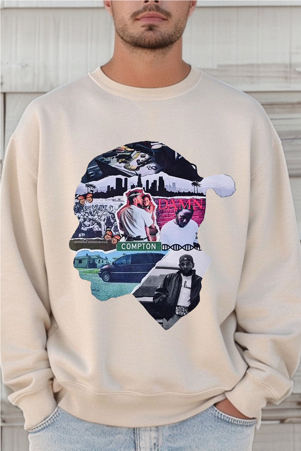 Personalized kendricklamar men's crew neck sweatshirt