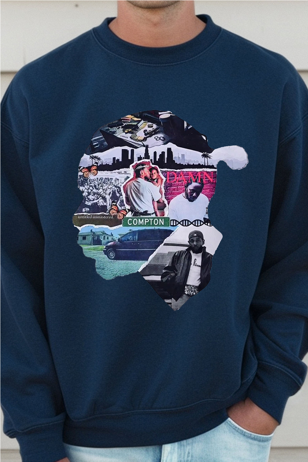 Personalized kendricklamar men's crew neck sweatshirt