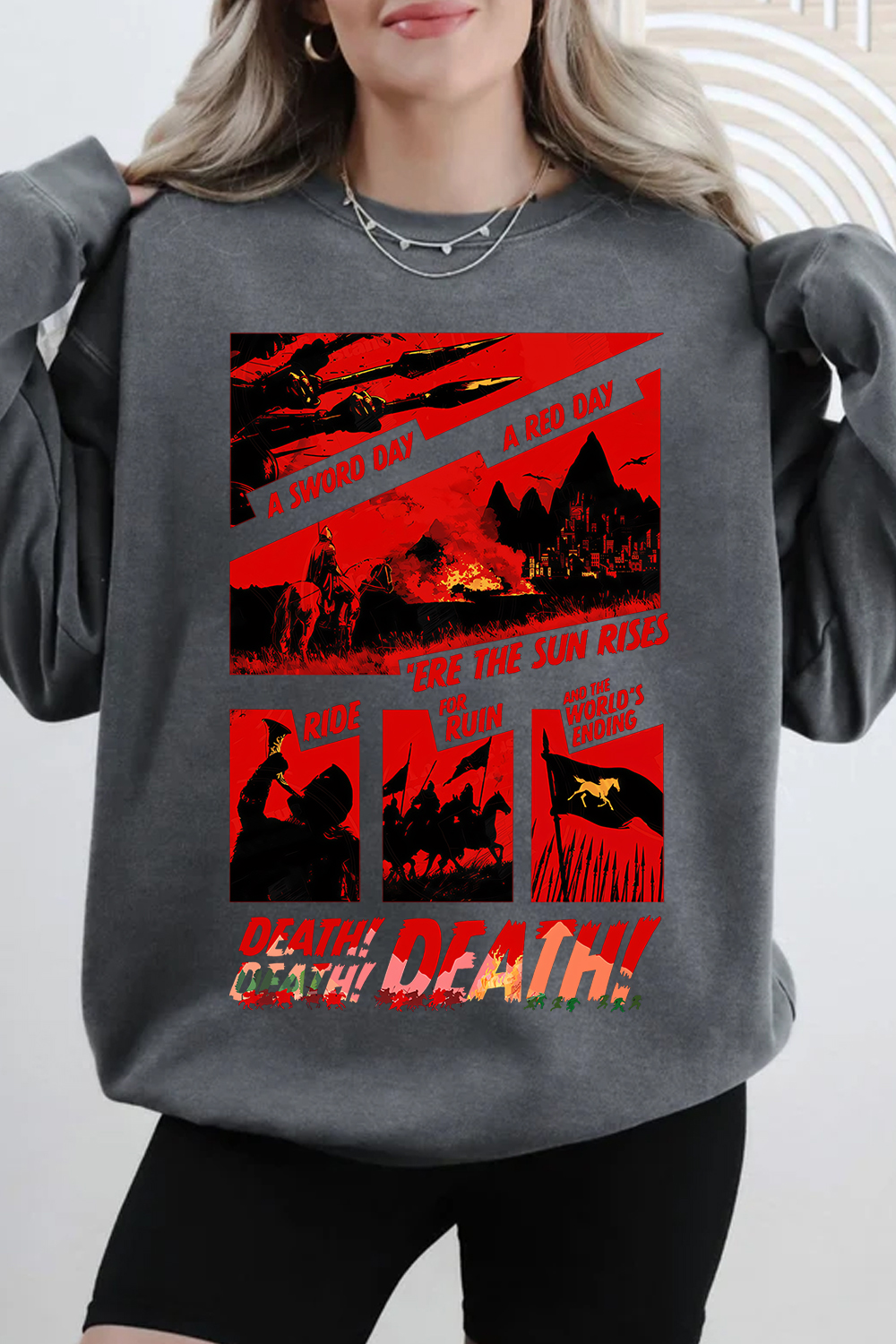 Lord of the Rings-Cycling Print Sweatshirt