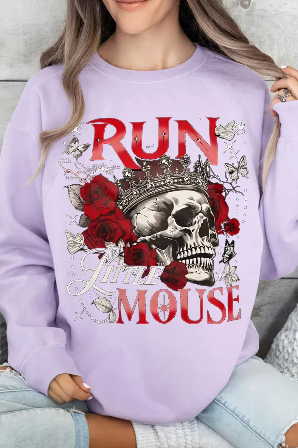 spicybooktok skull ladies sweatshirt