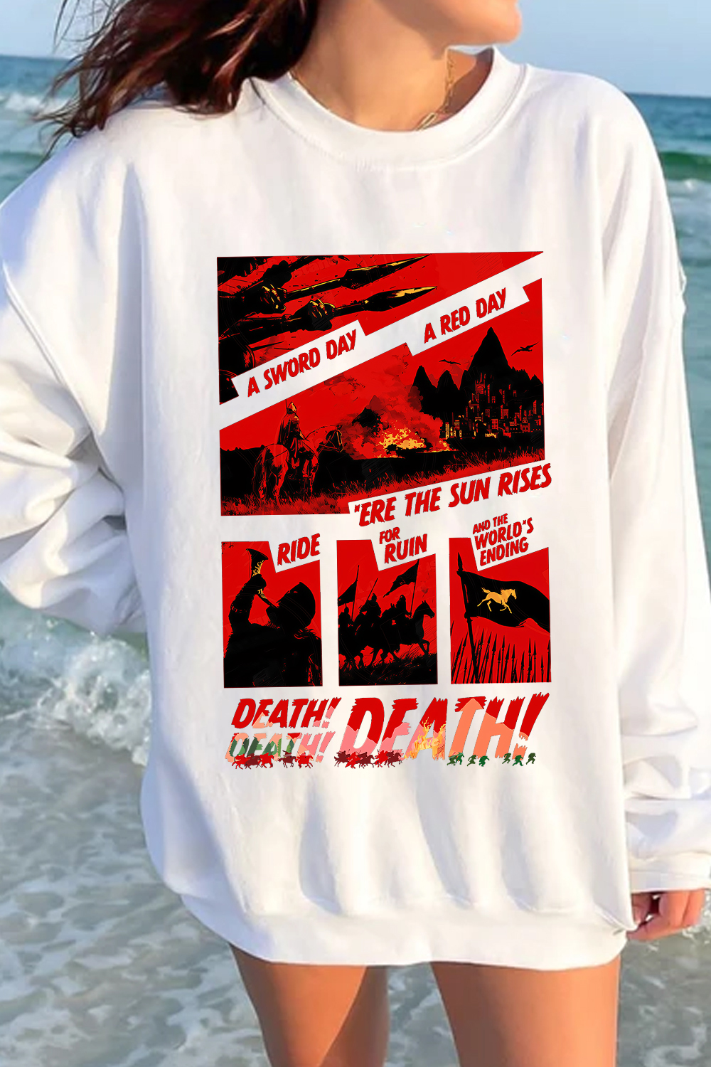 Lord of the Rings-Cycling Print Sweatshirt