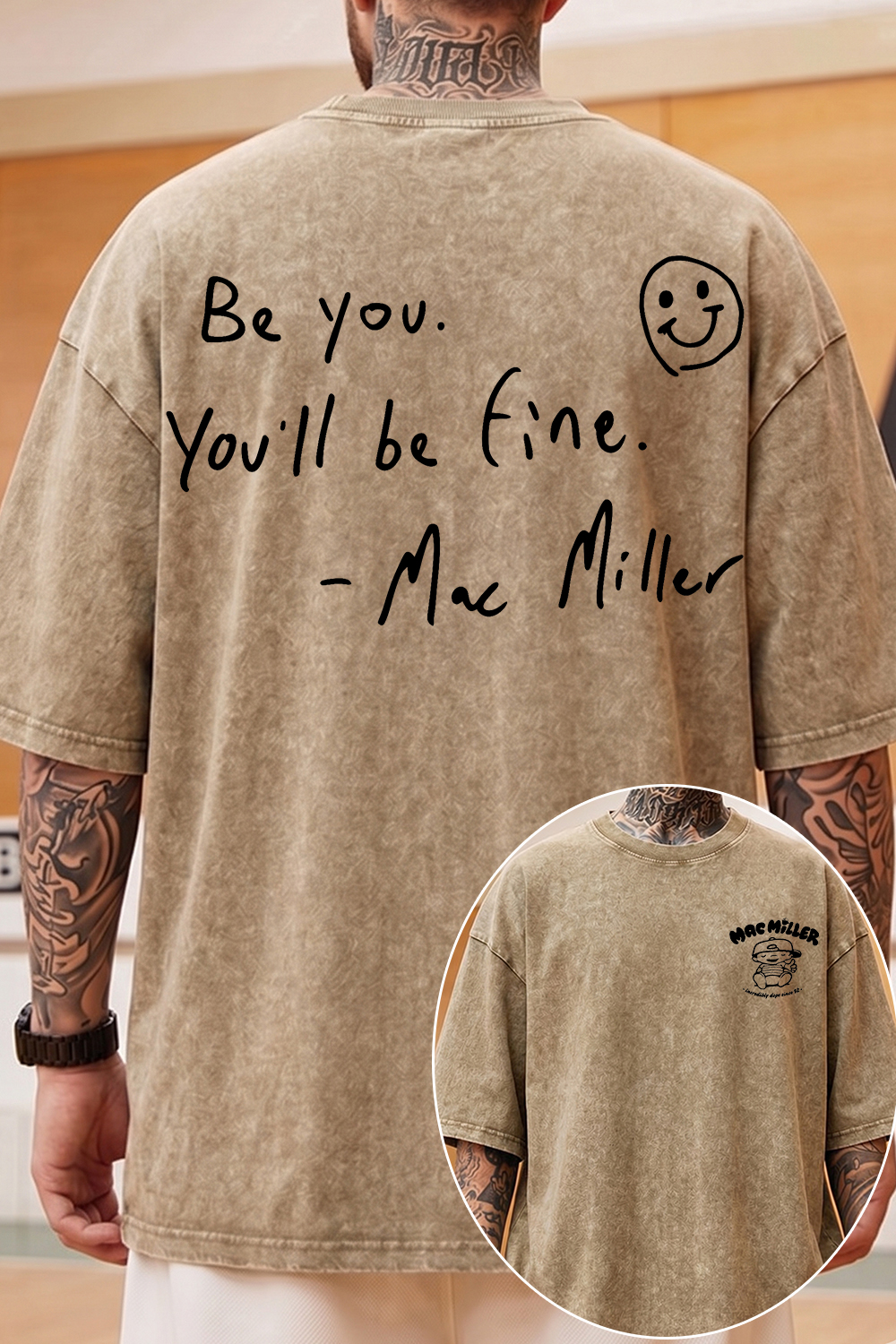 Mac Miller Be You You'll Be Fine Washed Cotton Tee