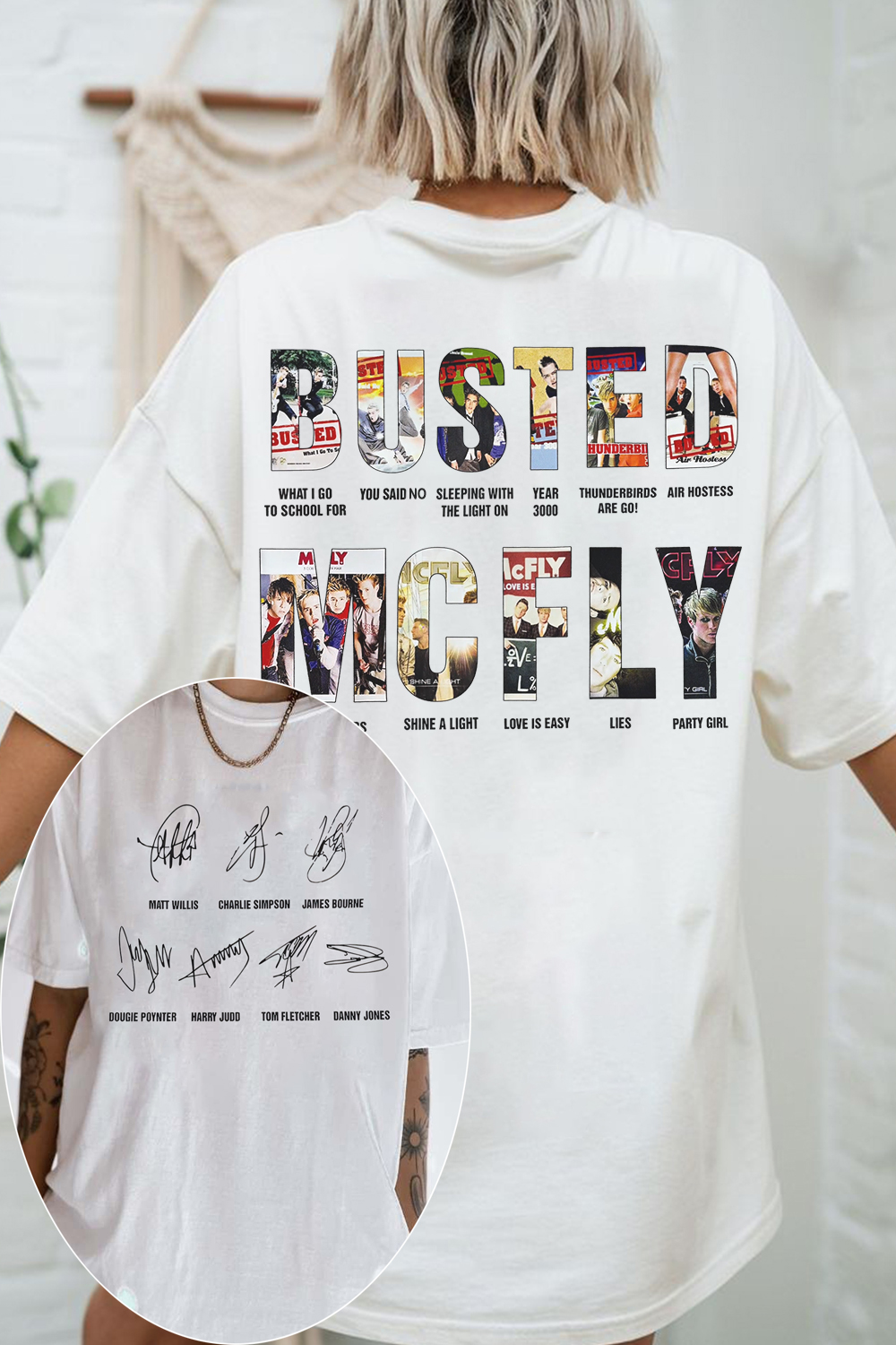 Busted & McFly Tour Tee Pop Rock Legend United women shirt