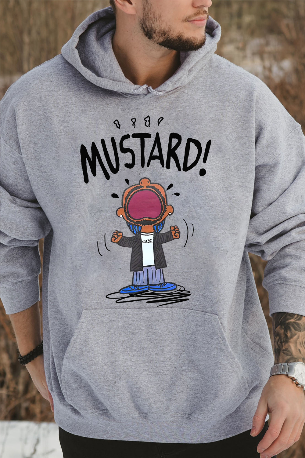 GNX  reversible print men's hoodie