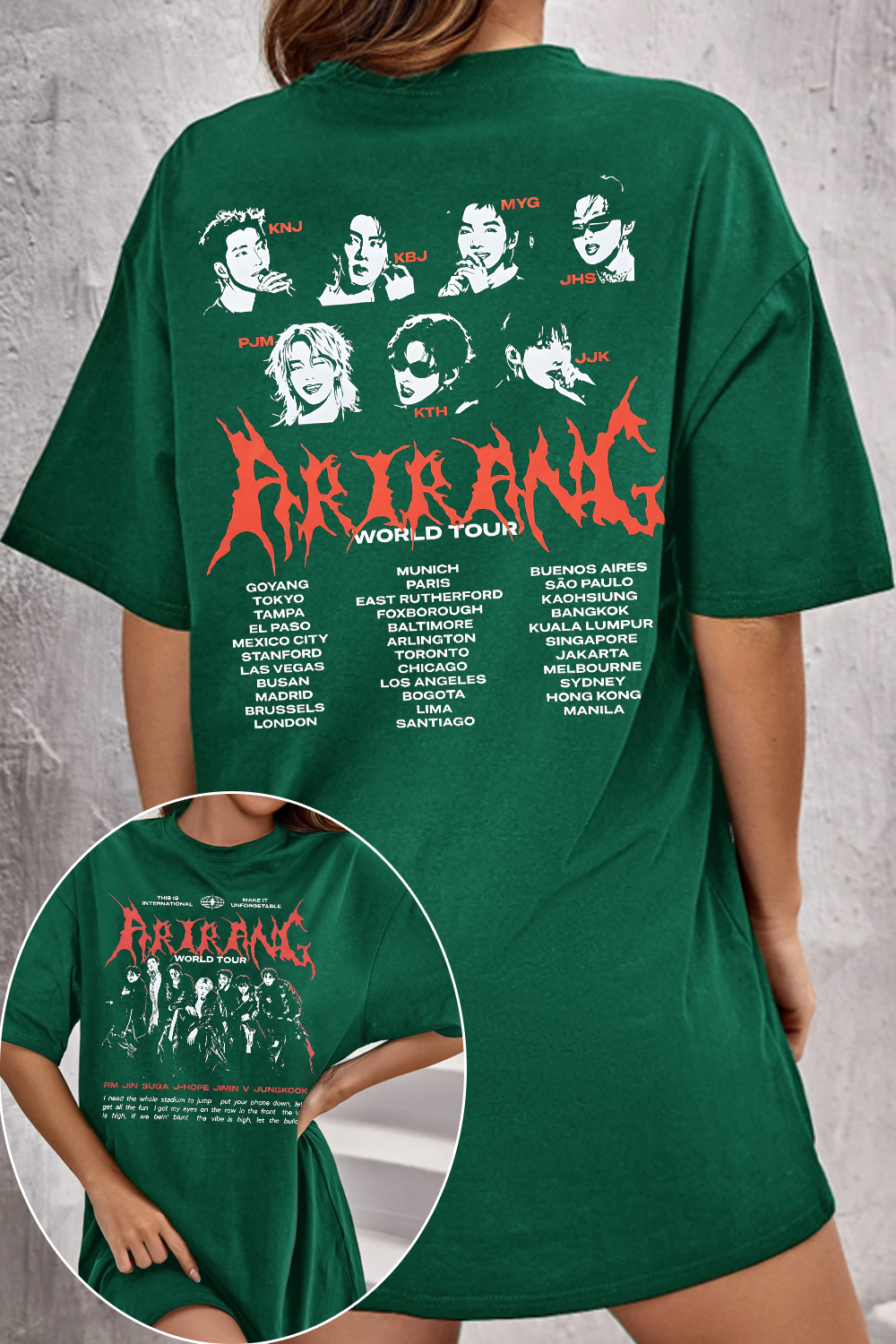 BTS Arirang World Tour Two-Sided Tee