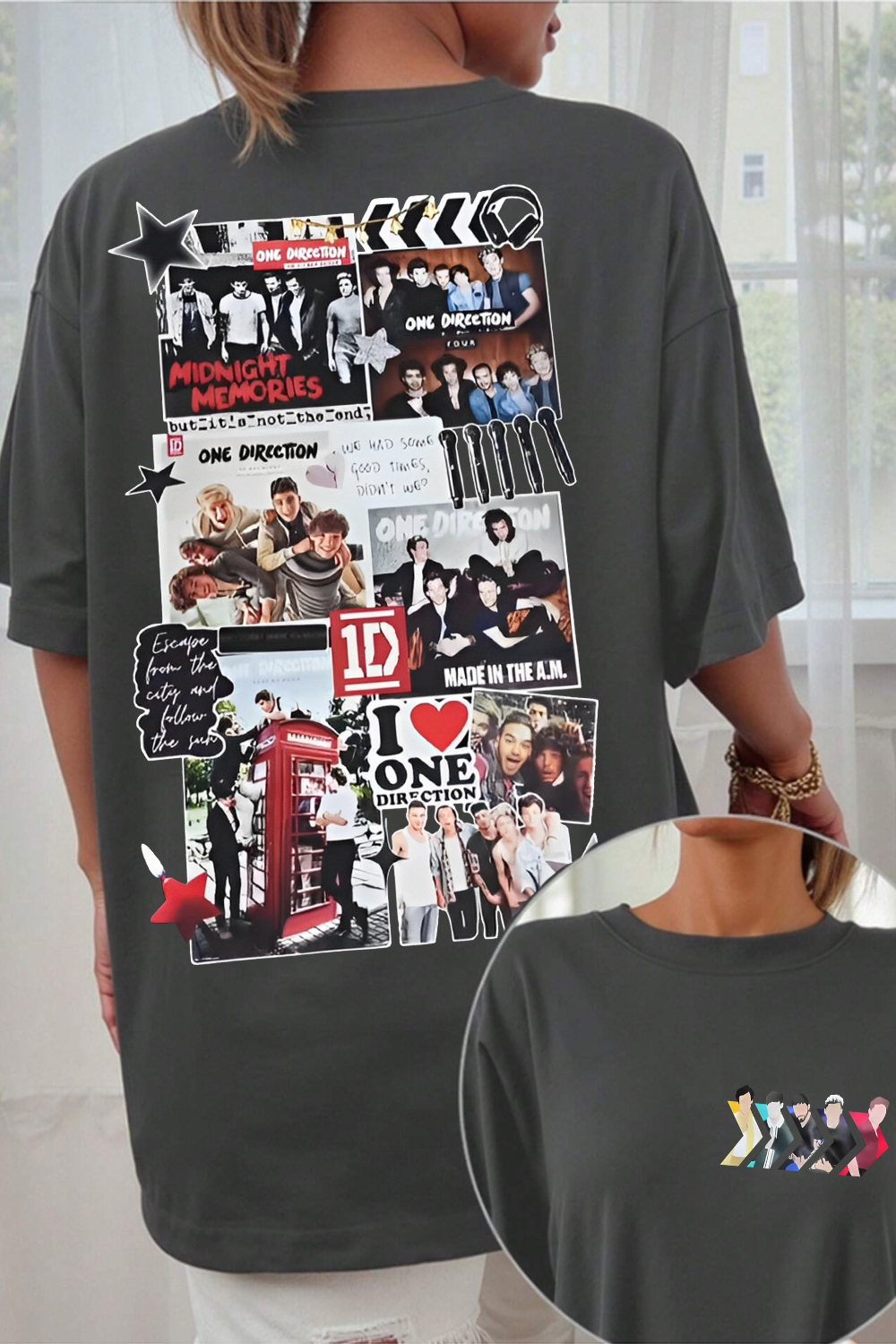 One band, five boys, endless memories. Wear your love with our One Direction T-shirt!