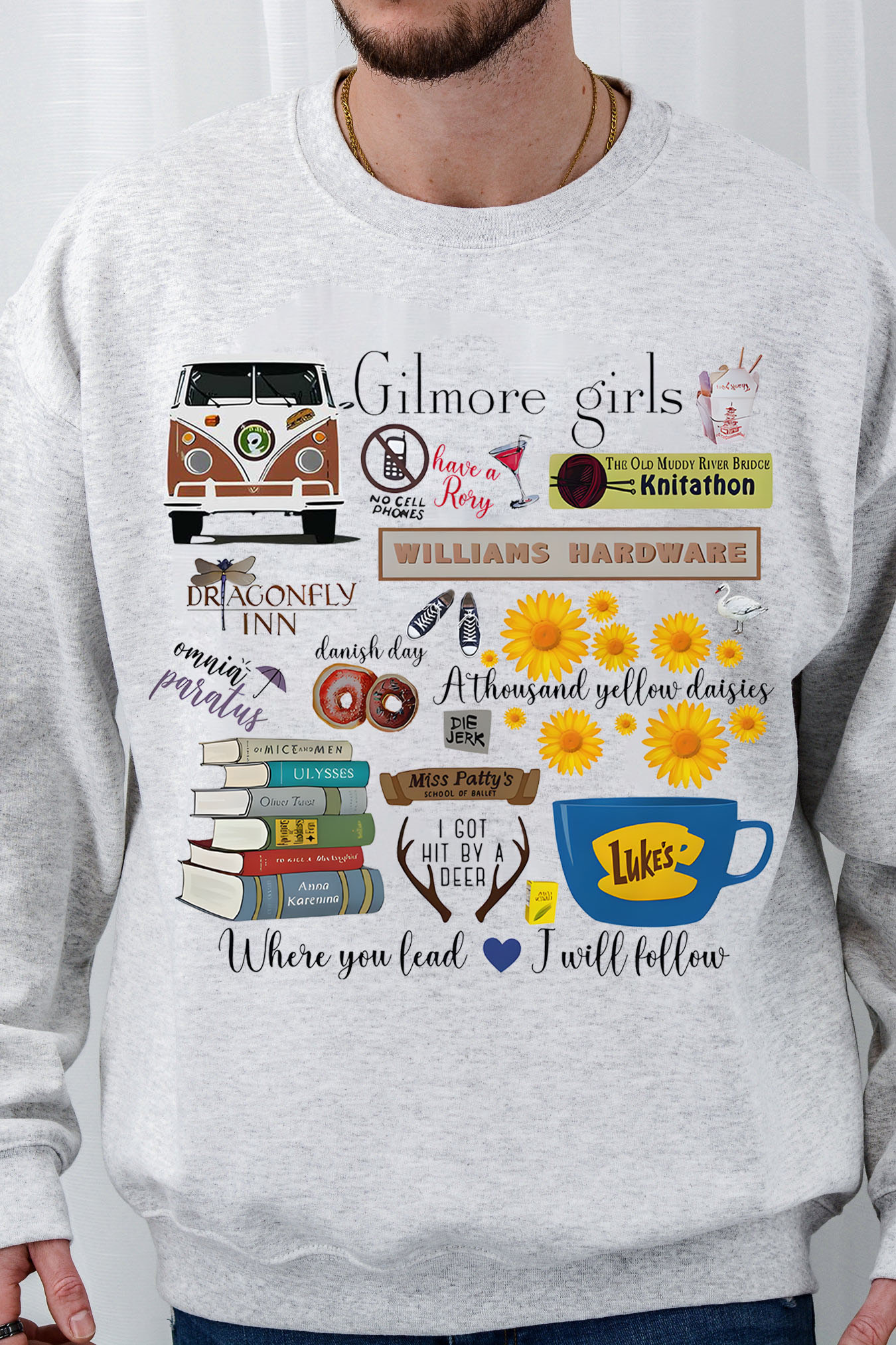 Vintage Stars Hollow Men Sweatshirt, Gilmore Girls