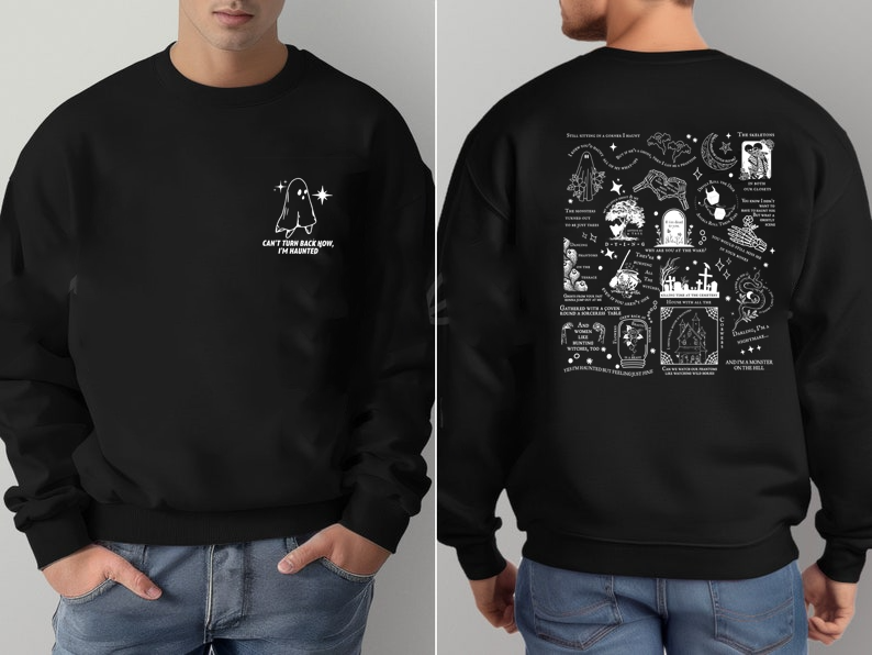 Halloween Lyrics Cute Ghost  Men Sweatshirt