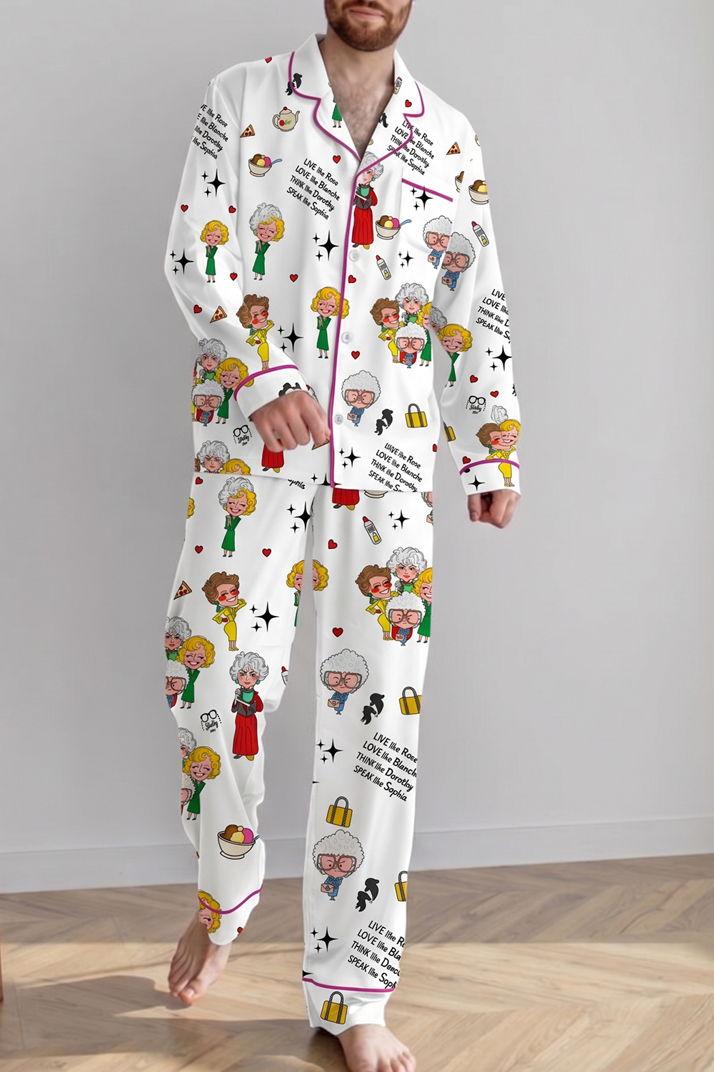 The Golden Girls Long Pajama Set For Men