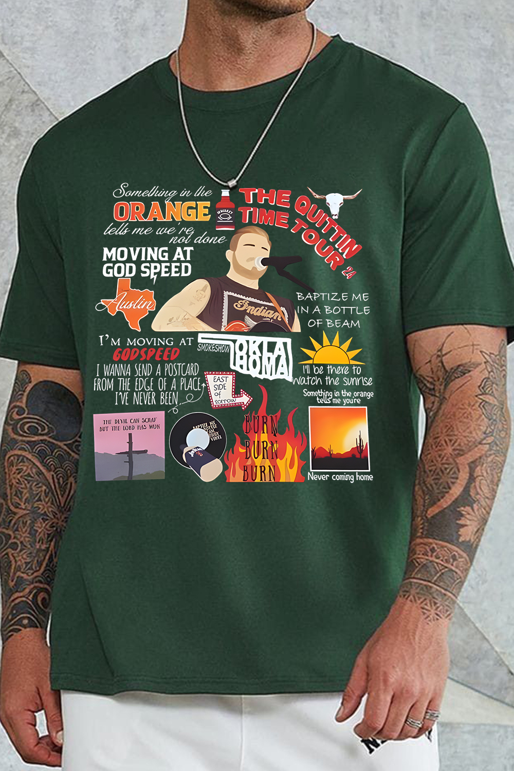 Zach Bryan Cartoon Personalized Print Men's Short Sleeve T-Shirt