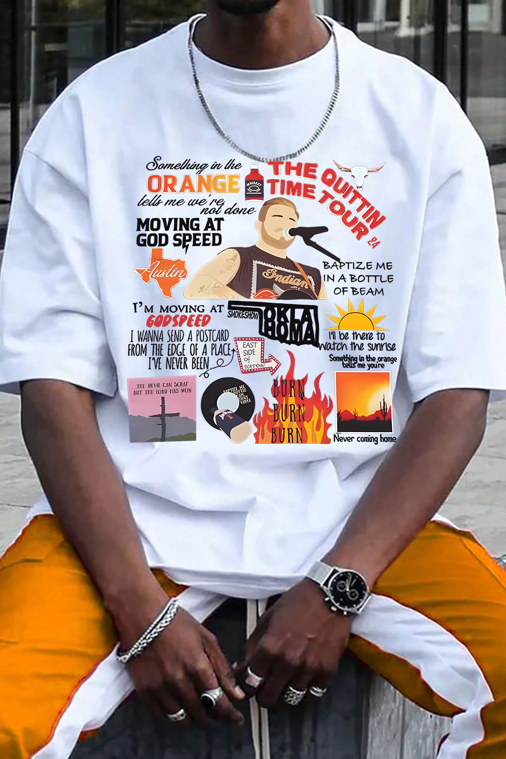 Zach Bryan Cartoon Personalized Print Men's Short Sleeve T-Shirt