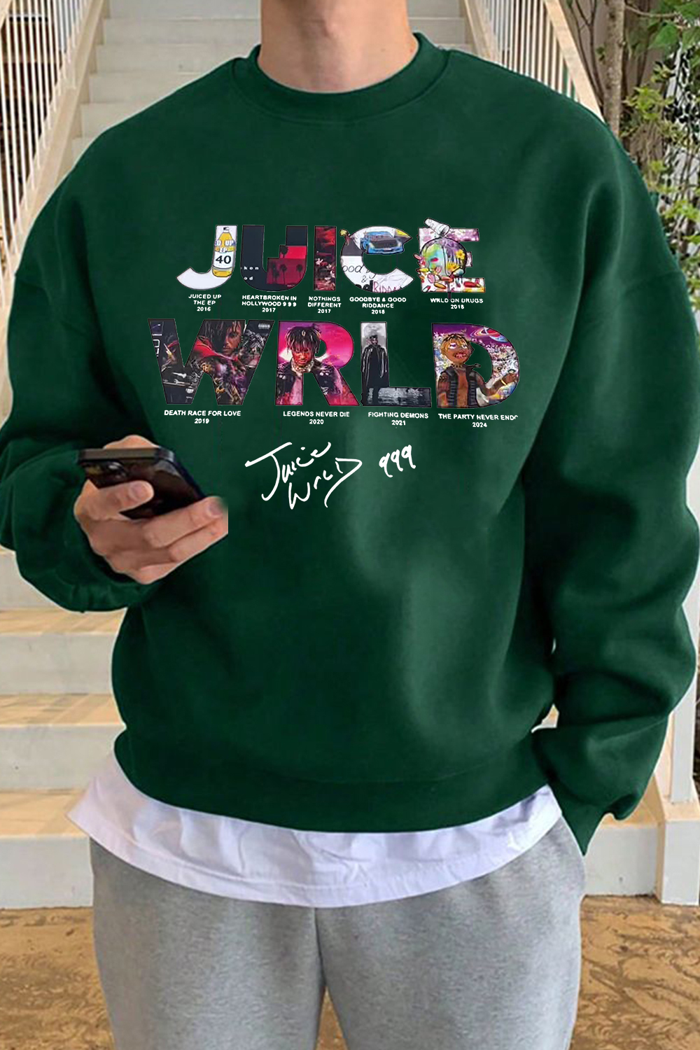 Juice wrld round neck men's sweatshirt