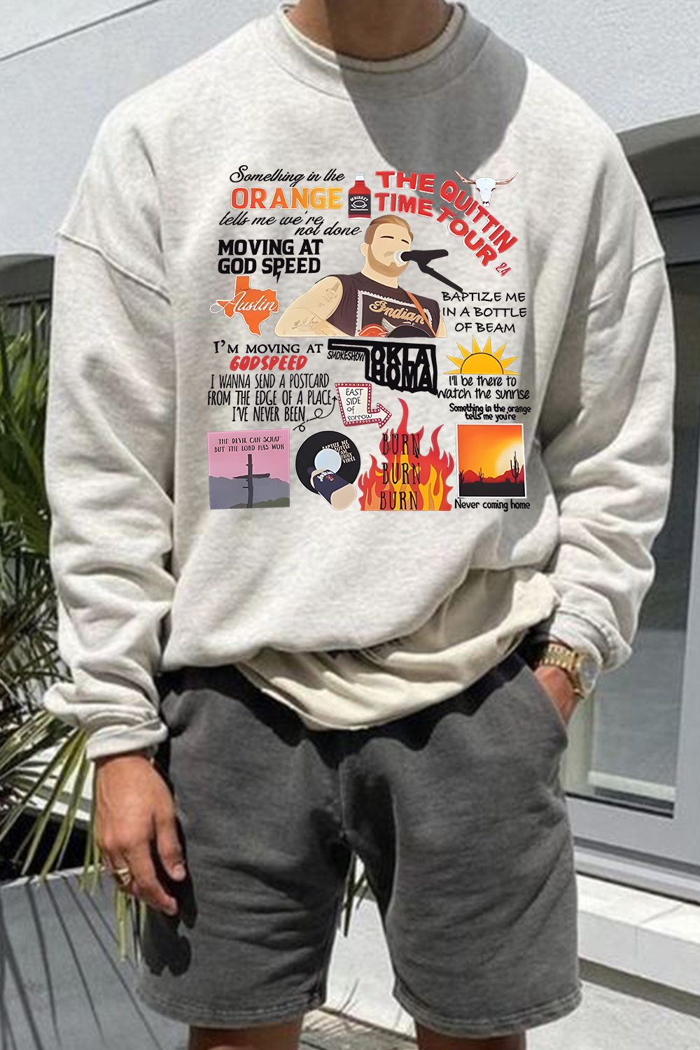 Zach Bryan Cartoon Personalized Print Men's Sweatshirt