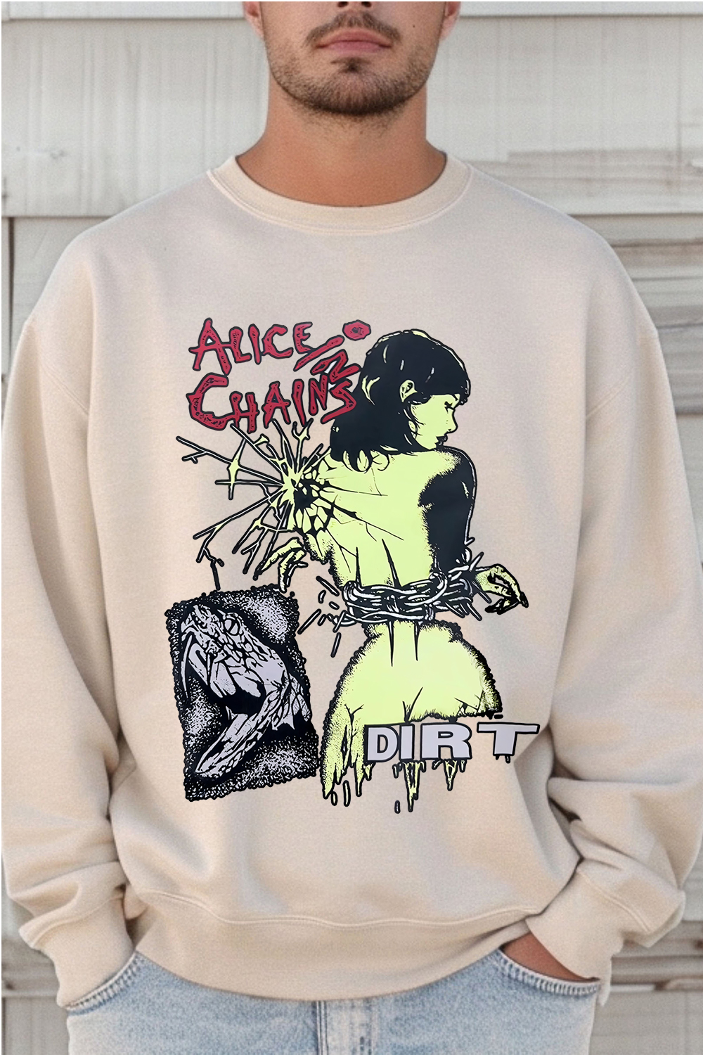 aliceinchains crew neck sweatshirt