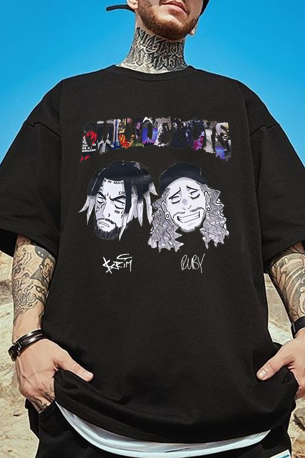 Suicideboys cartoon casual men's T-shirt