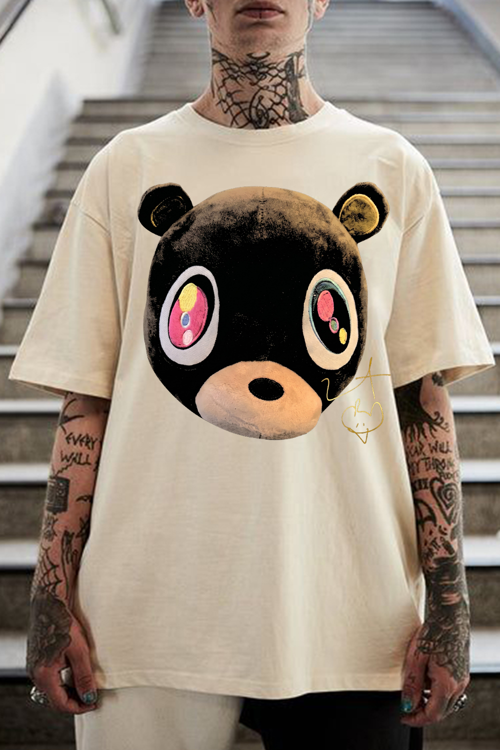 Kanye Graduation Bear Face T-Shirt