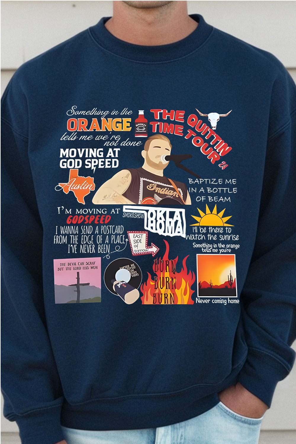 Zach Bryan Cartoon Personalized Print Men's Sweatshirt