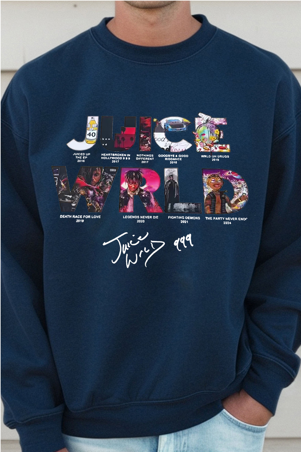 Juice wrld round neck men's sweatshirt