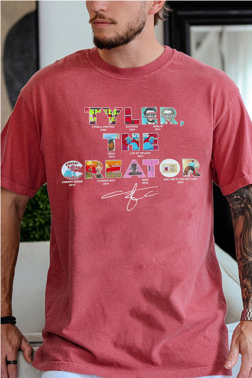 tylerthecreator crew neck Men tee