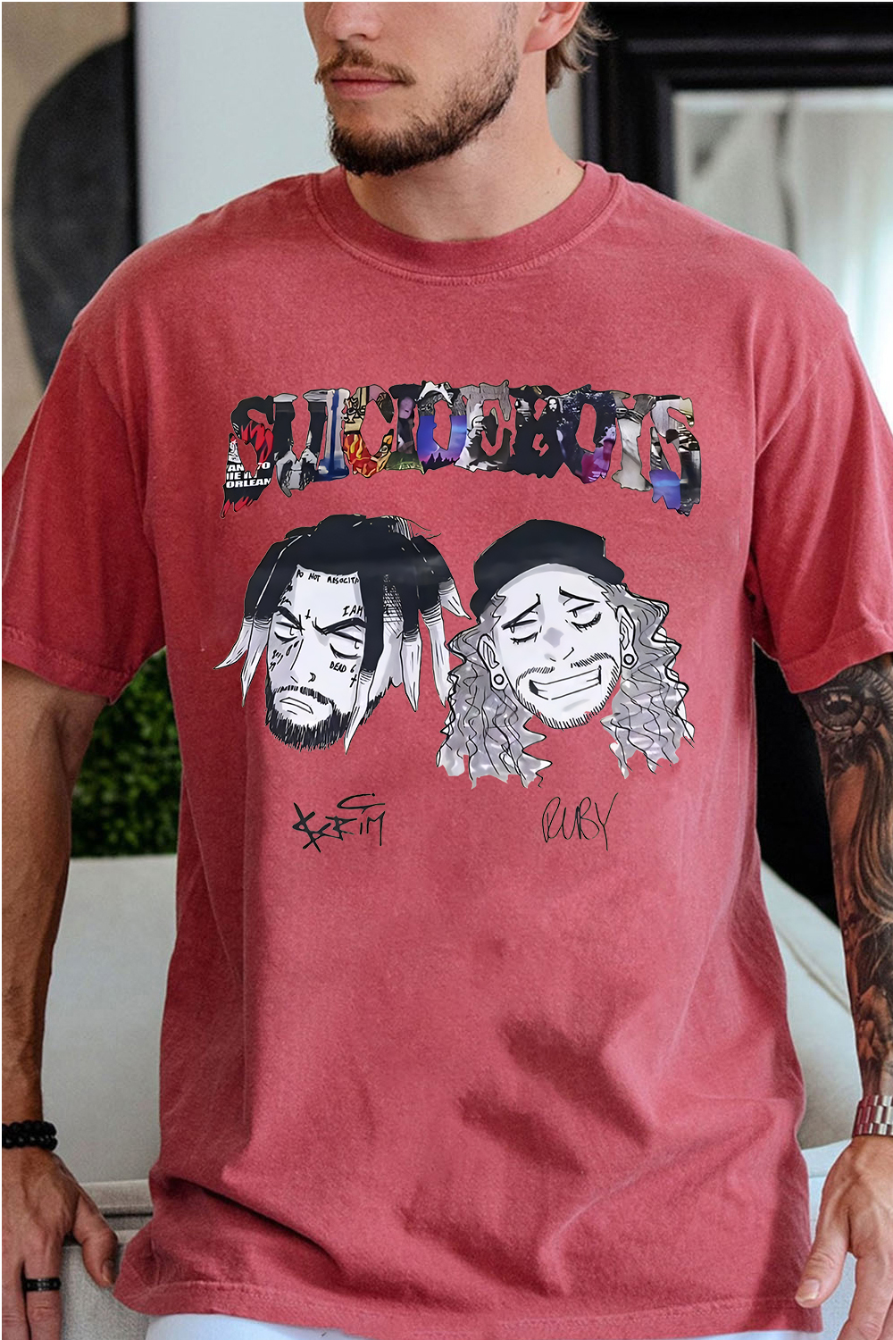 Suicideboys cartoon casual men's T-shirt
