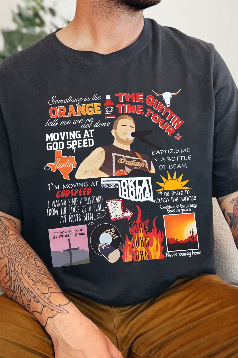 Zach Bryan Cartoon Personalized Print Men's Short Sleeve T-Shirt