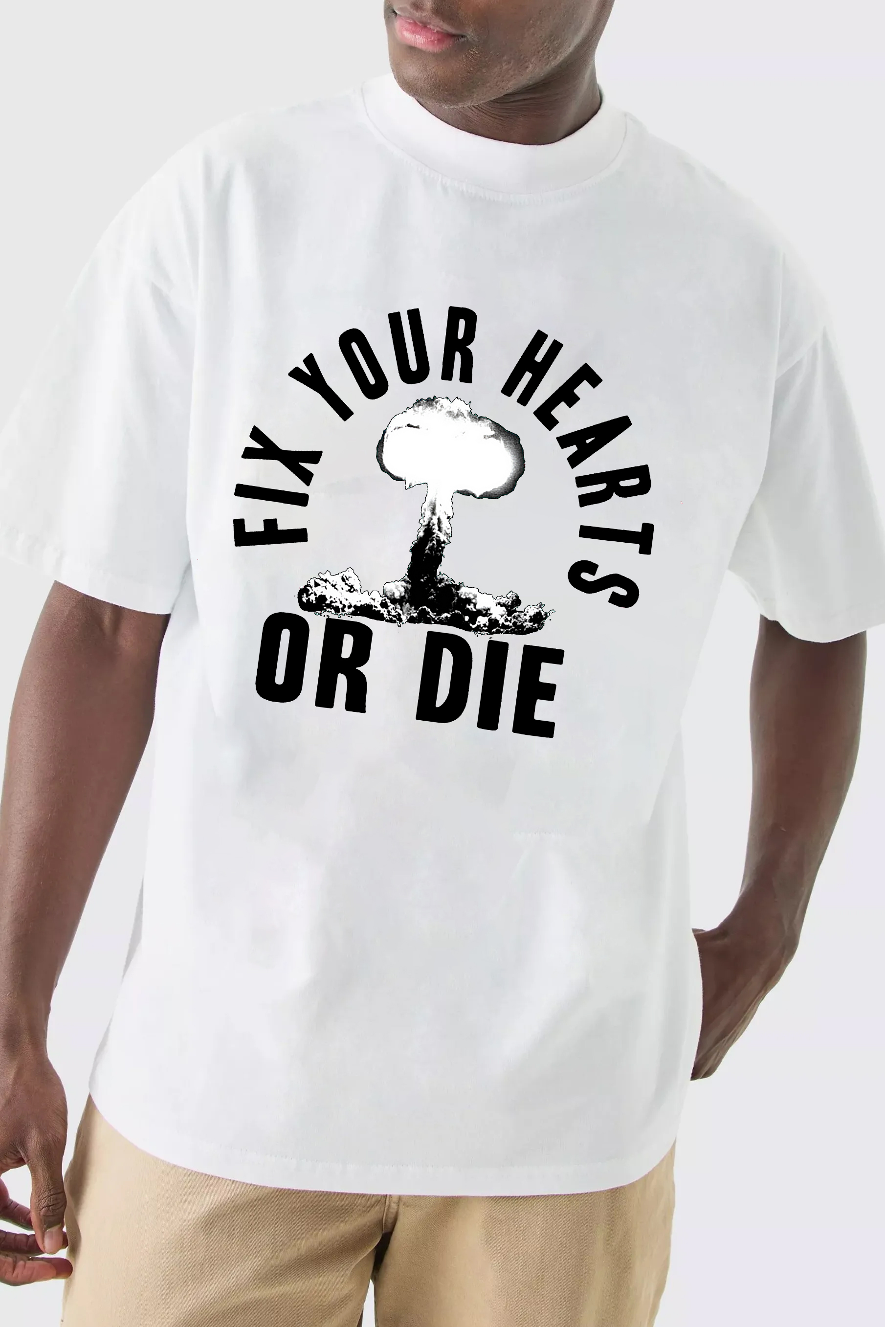Fix Your Hearts Or Die Heather Black Rock Tshirts/Sweatshirts/Hoodies