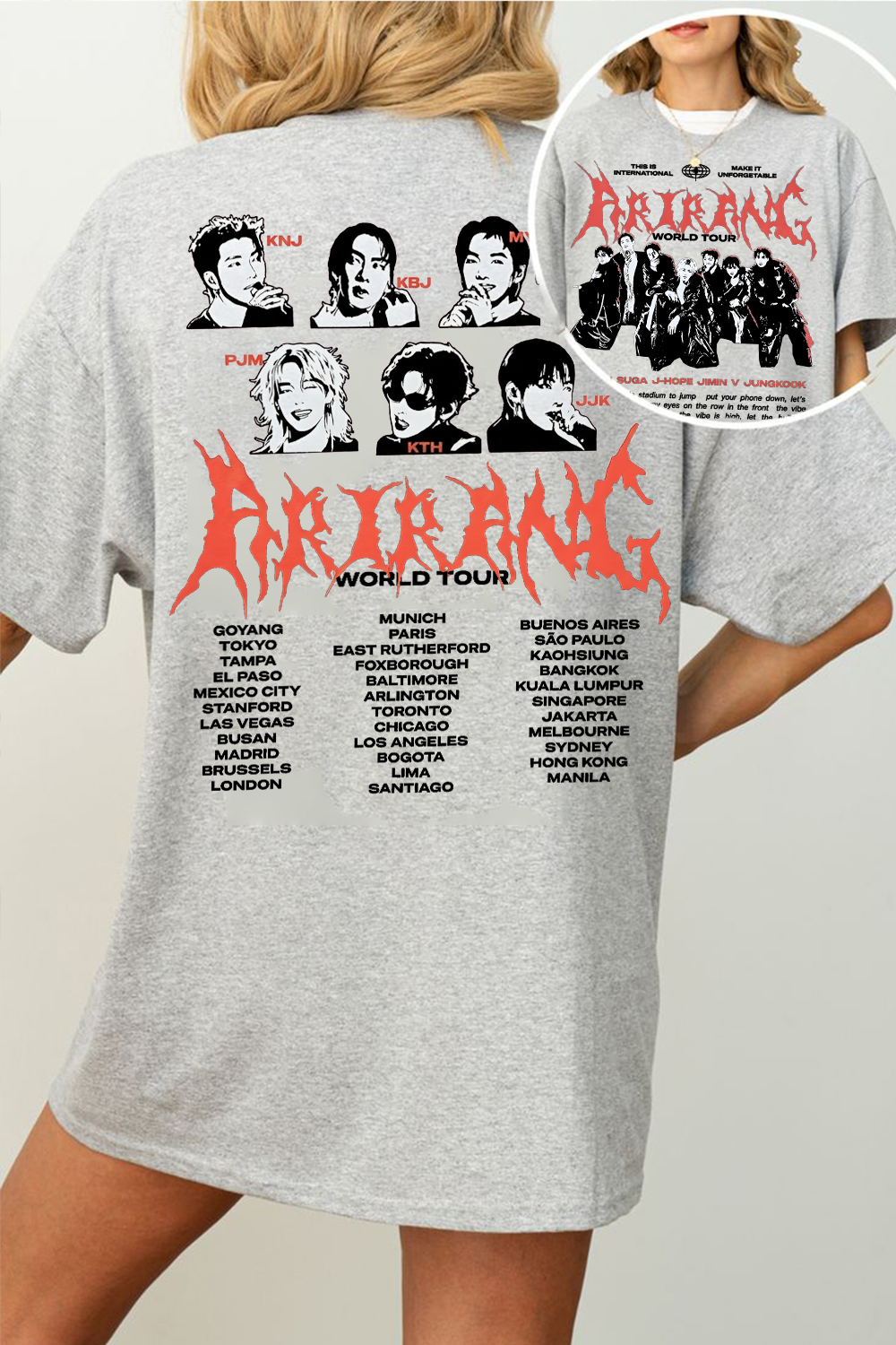 BTS Arirang World Tour Two-Sided Tee